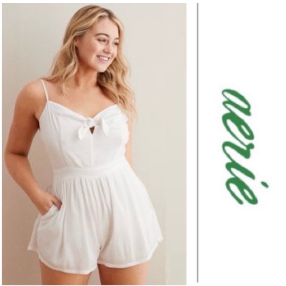 Aerie Elegant White Playsuit